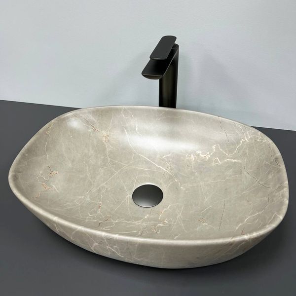Умивальник (раковина) VBI OLBIA BEIGE STONE накладний VBI-014301 фото