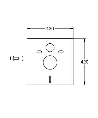 Звукоізоляція для інсталяції Grohe Rapid SL 37131000 37131000 фото