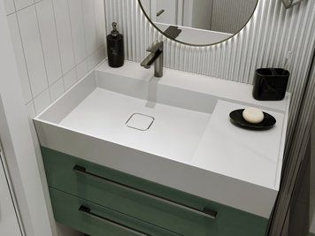 Умывальник подвесной MIRAGGIO SOUL 14,5*80*52,5 Глянец Белый 8813306 8813306 фото