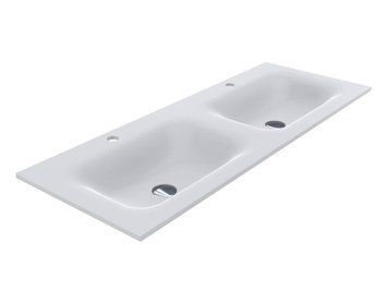 Умивальник на тумбу MIRAGGIO JESSEL double 12*120*45 Mirasoft Білий 0001094 0001094 фото