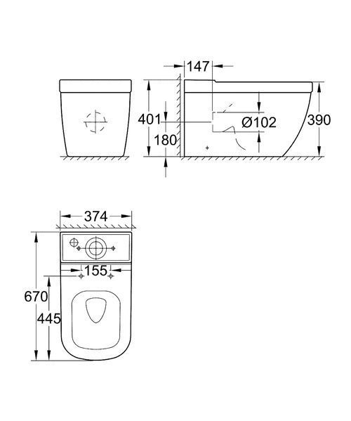Унитаз от компакта Grohe Euro Ceramic 3933800H 3933800H фото