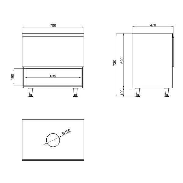 Тумба підлогова Qtap Robin 700х616х437 White/Whitish oak зі стільницею QT1380TNН7001WWO SD00045870 фото