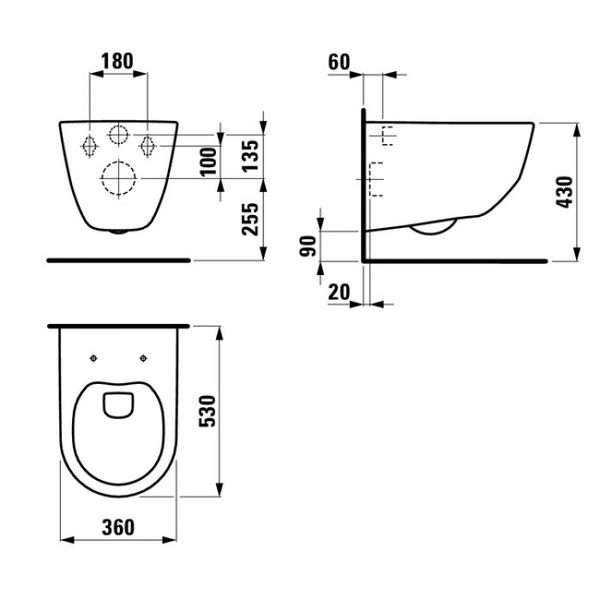 Комплект: LAUFEN PRO Rimless унітаз підвісний + сидіння, інсталяція Rapid SL 38772001 H820966+H896951+38772001 фото