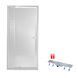 Набор Qtap дверь в нишу Pisces WHI208-9.CP5 79-92х185 см, стекло Pattern 5 мм + трап линейный Qtap D SD00048906 фото 1