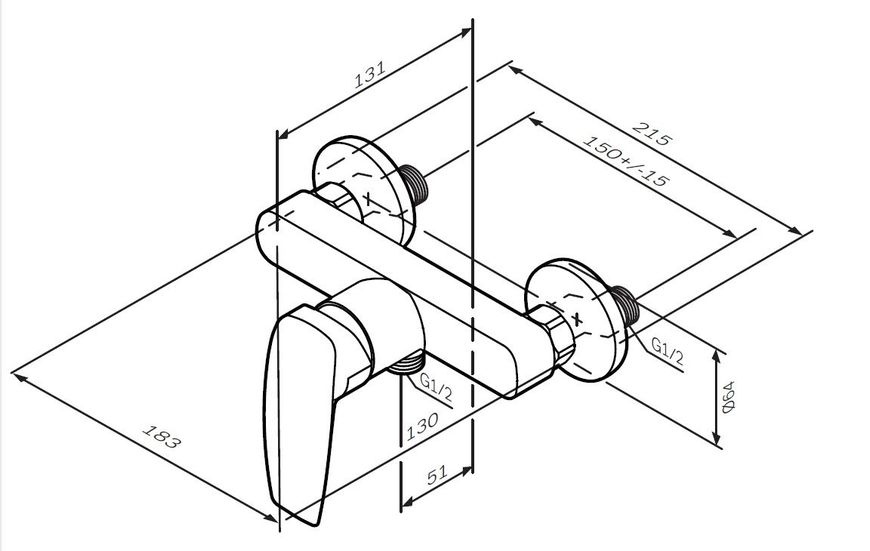 Змішувач для душу AM.PM Tender F45A20000 F45A20000 фото