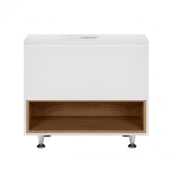 Тумба підлогова Qtap Robin 800х616х437 White/Whitish oak зі стільницею QT1380TNН8001WWO SD00045871 фото