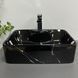 Умивальник (раковина) VBI FORLI BLACK MARMO GLOSSY накладний VBI-011107 фото 3