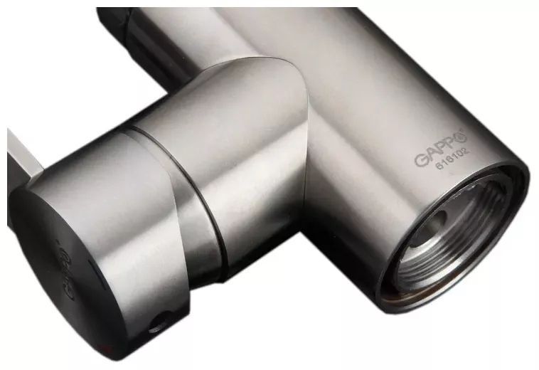 Смеситель для кухни GAPPO G4099 с выдвижным изливом, нержавеющая сталь. G4099 фото