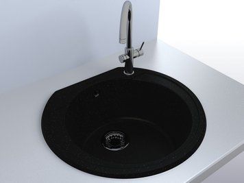 Кухонна мийка Fancy Marble Tuluza світло чорний 107050004 фото
