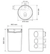 Умивальник (раковина) VBI BOLONIA M BLACK MARBLE підлоговий VBI-019026 фото 5