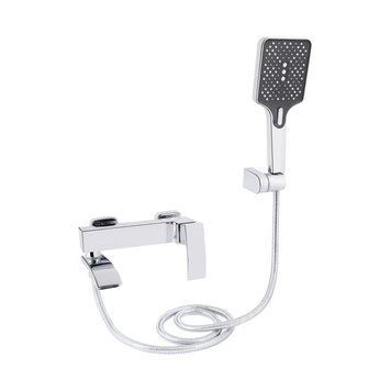 Змішувач для ванни Qtap Swan Cascada з поворотним виливом (з душовим гарнітуром) QTSWA260CRM45565 C SD00051689 фото