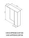 Дзеркальна шафа з підсвічуванням 60см, права, базальт AM.PM Gem S M91MPR0601BF38 M91MPR0601BF38 фото 8