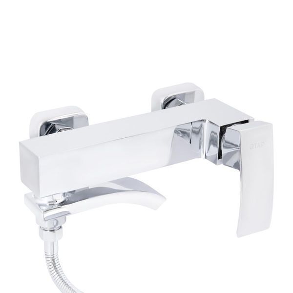 Змішувач для ванни Qtap Swan Cascada з поворотним виливом (з душовим гарнітуром) QTSWA260CRM45565 C SD00051689 фото