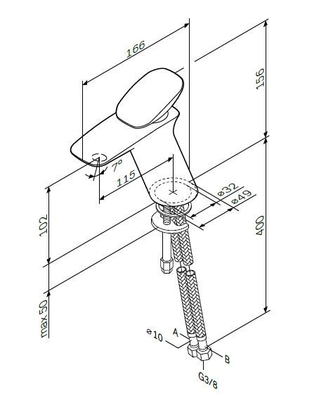 Змішувач для раковини AM.PM F70A02100 Spirit 2.0 F70A02100 фото