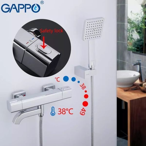 Змішувач для ванни GAPPO G3291 термостат, хром G3291 фото