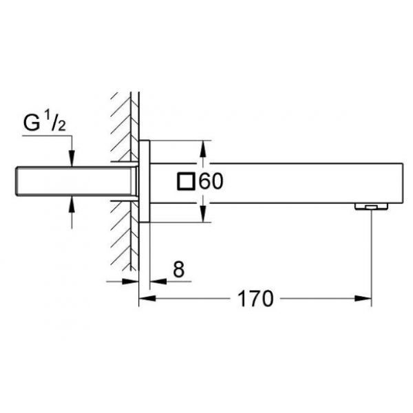 Вилив для ванни Grohe Eurocube 13303000 13303000 фото