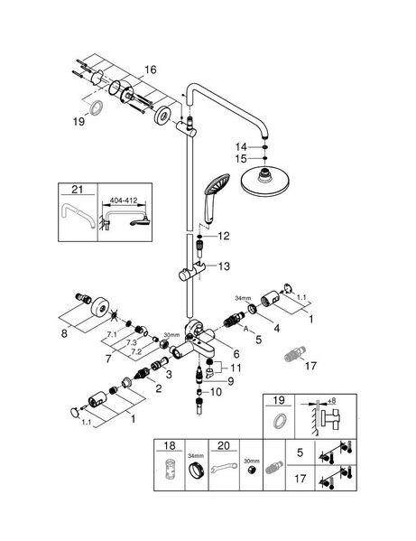 QuickFix Vitalio Joy System 260 Душова система для ванни з термостатом (27860001) 27860001 фото