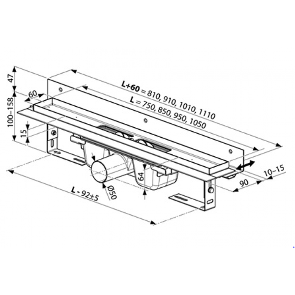 Душовий канал Ravak OZW Chrome 1050 (X01633) X01633 фото