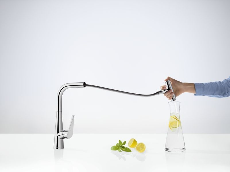 Змішувач для кухні Hansgrohe Talis Select S 300, одноважільний, з висувним виливом 72821000 фото