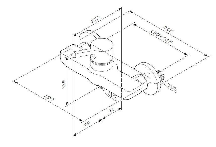 Змішувач для душу AM.PM X-Joy F85B20000 F85B20000 фото