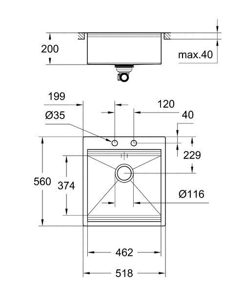 Кухонная мойка Grohe EX Sink K800 31583SD0 31583SD0 фото