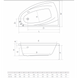 Ванна Radaway Rineia 160x100 ліва з ніжками + сифон R135L (WA1-31-160X100L) WA1-31-160x100LS фото 3