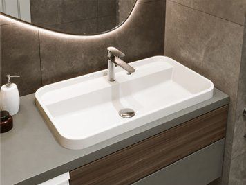 Умивальник врізний MIRAGGIO OCEAN 14,2*70*40 Глянець Білий 8813680 8813680 фото