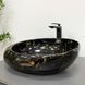 Умивальник (раковина) VBI RICCIA BLACK MARMO GLOSSY накладний VBI-017201 фото 2