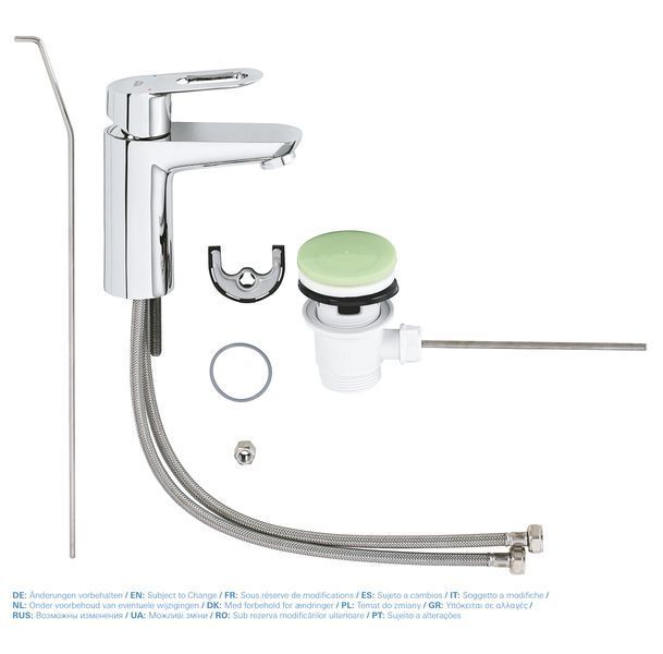 Змішувач для раковини Grohe BauLoop, одноважільний з донним клапаном 23335000 фото