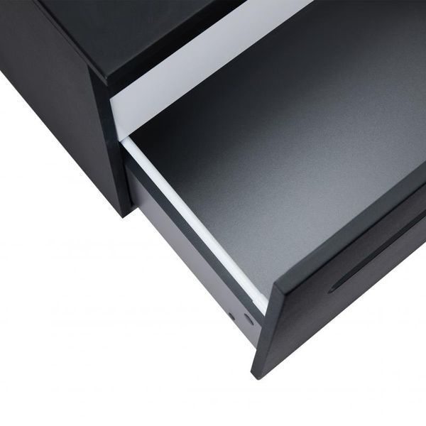 Тумба підвісна Qtap Virgo 600х476х469 Black/White зі стільницею QT1879TPА602BW SD00046967 фото