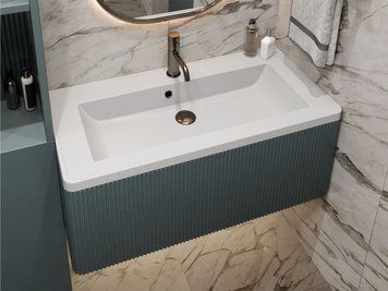 Умивальник на тумбу MIRAGGIO TRES 12,5*90*43 Глянець Білий 0001542 0001542 фото