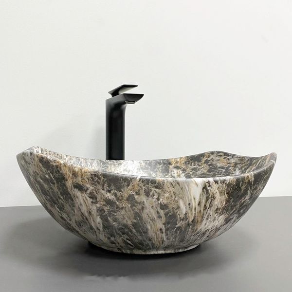 Умивальник (раковина) VBI RONTA DARK GREY STONE MATT накладний VBI-017302 фото