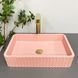 Умывальник (раковина) VBI FLORENTIA PINK MATT накладной VBI-015005 фото 3