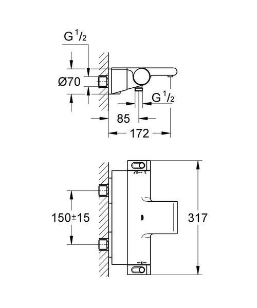 Змішувач термостатичний для ванни Grohe Grohtherm 2000 34464001 34464001 фото