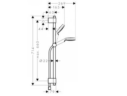 Душовий набір Hansgrohe Crometta Vario (27353400) 27353400 фото