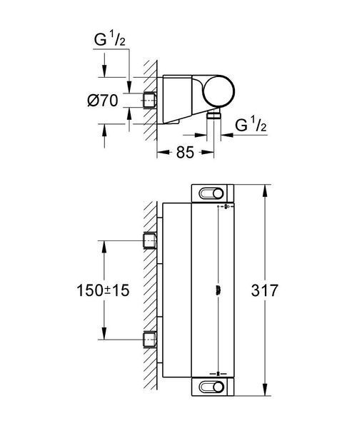 Змішувач термостатичний для душу Grohe Grohtherm 2000 34469001 34469001 фото