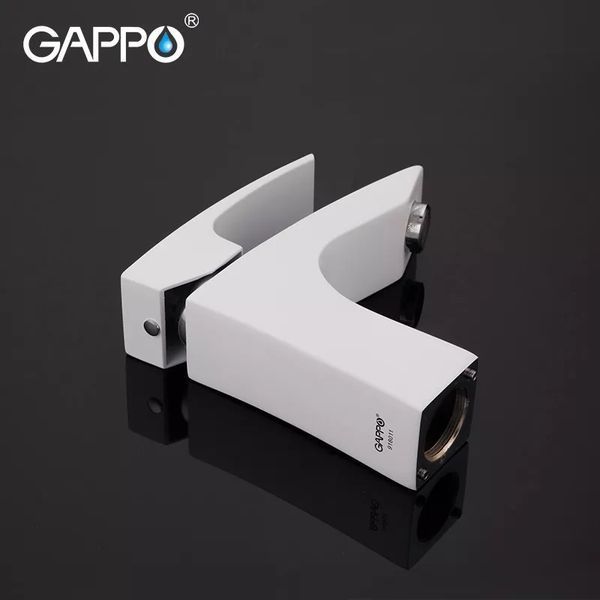 Змішувач для умивальника GAPPO G1007-7, білий/хром G1007-7 фото