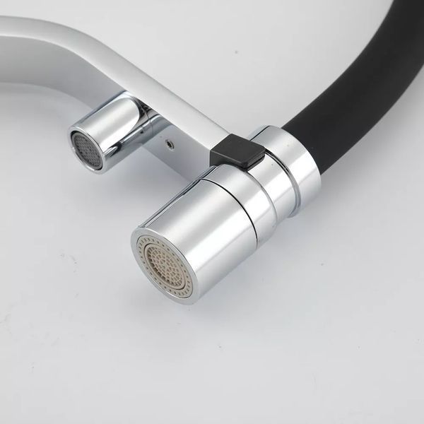 G4395-60 кухня под осмос однорычажный выс. силикон излив латунь шпилька карт. 90&deg; &Oslash;35 (хром/черный)  G4395-60 фото
