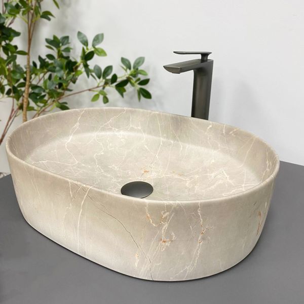 Умывальник (раковина) VBI VERONA 50 BEIGE STONE MATT накладной VBI-011325 фото
