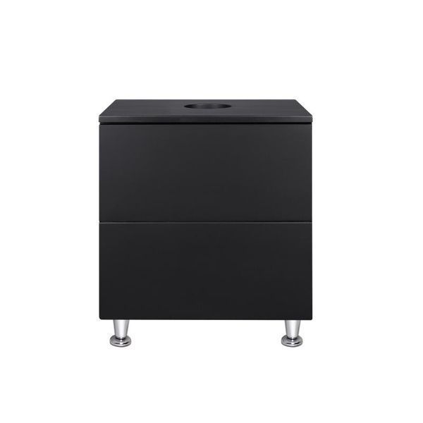 Тумба підлогова Qtap Tern 600х616х469 Matt black зі стільницею QT1780TNL602MB SD00045075 фото