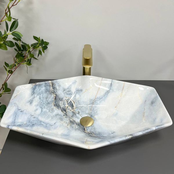 Умывальник (раковина) VBI VENEZIA GRANIT GLOSSY накладной VBI-012404 фото