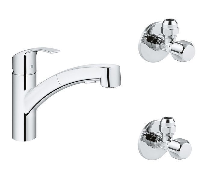 Смеситель для кухни с выдвижным изливом Grohe Eurosmart 30305000 30305000 фото