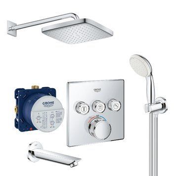 Душевая система скрытого монтажа с термостатом Grohe Grohtherm SmartControl New Tempesta 250 RU264 UA26415SC2 фото
