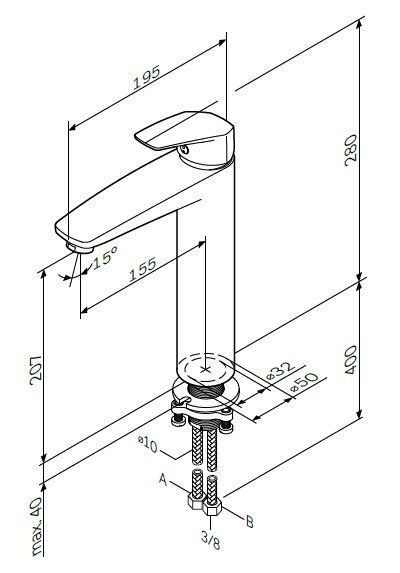 Змішувач для раковини високий AM.PM Gem F9092000 F9092000 фото