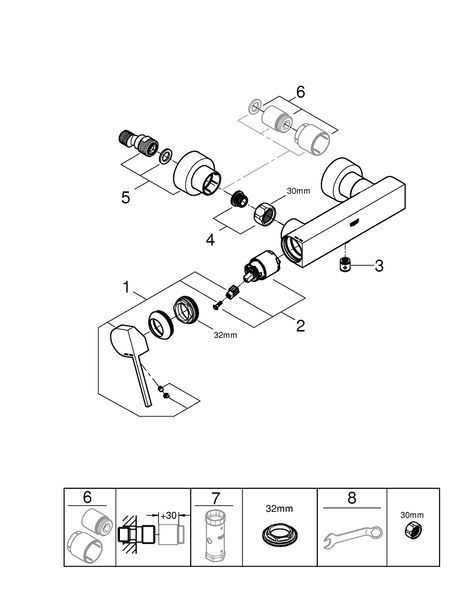 Змішувач для душу Grohe Plus 33577003 33577003 фото