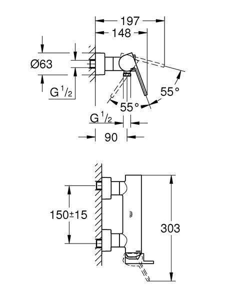 Змішувач для душу Grohe Plus 33577003 33577003 фото
