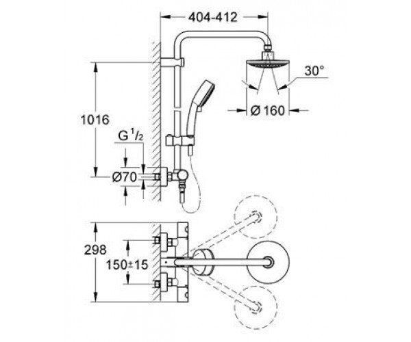 Душова система Grohe Tempesta Cosmopolitan 27922000 фото