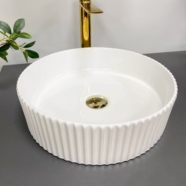 Умивальник (раковина) VBI BRINDISI M WHITE накладний VBI-014102 фото