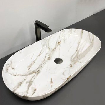 Умывальник (раковина) VBI ANDRIA M AIAX GLOSSY накладной VBI-011702 фото