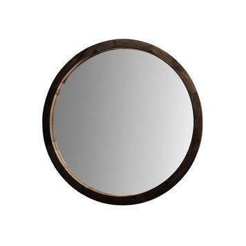 Кругле дзеркало в дерев'яній рамі StudioGlass BLACK WATER WBW00325 фото